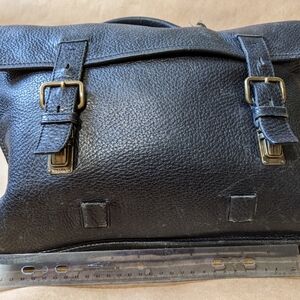 Prada briefcase messenger bag black genuine leather vintage retro